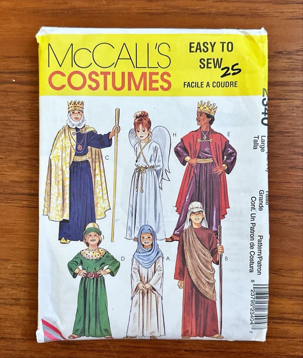 UNCUT McCall’s 2340 Costume Jesus Bible Nativity CHILD 12-14